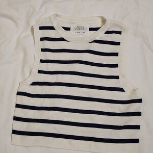 ZARA Striped Sleeveless Top